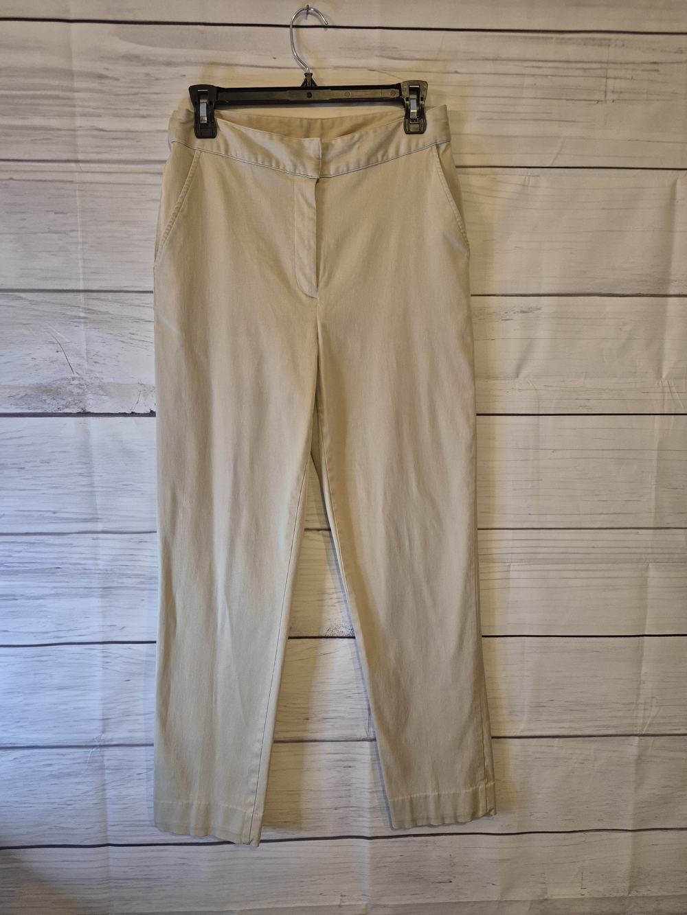 Vintage Express by Marque Deposee Beige Straight Leg Tapered Trousers Size 7/8